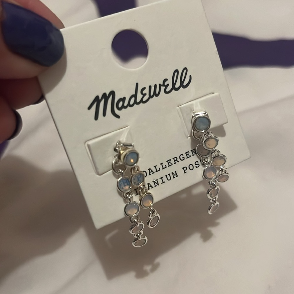 💎 Madewell stacked stone earrings NWT 💎 - Picture 2 of 4